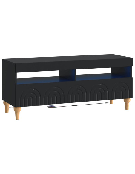 Mobile TV LED a 3 pezzi Nero Legno ingegnerizzato