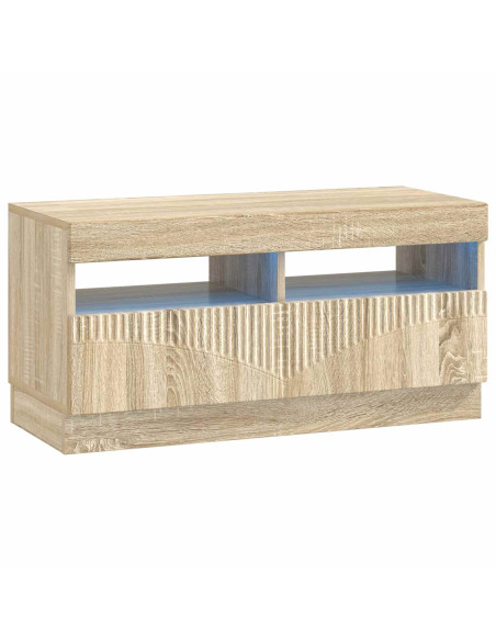 Mobile TV LED a 5 pezzi Rovere Sonoma Legno ingegnerizzato