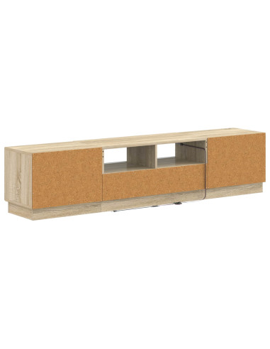 Mobile TV LED a 5 pezzi Rovere Sonoma Legno ingegnerizzato