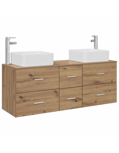 Set di Armadi da Bagno 3 pz Rovere Artigianale
