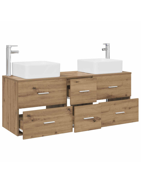 Set di Armadi da Bagno 3 pz Rovere Artigianale