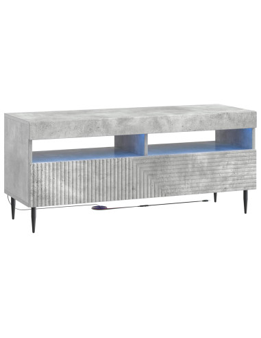Mobile TV LED a 3 pezzi Grigio Cemento Legno ingegnerizzato