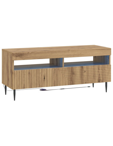Mobile TV LED a 3 pezzi Rovere Artigianale Legno ingegnerizzato