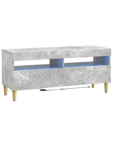 Mobile TV LED a 5 pezzi Grigio Cemento Legno ingegnerizzato