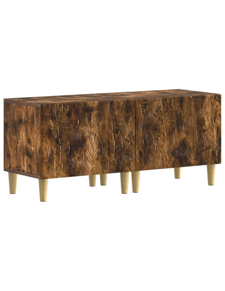Mobile TV LED a 5 pezzi Rovere Fumo Legno ingegnerizzato