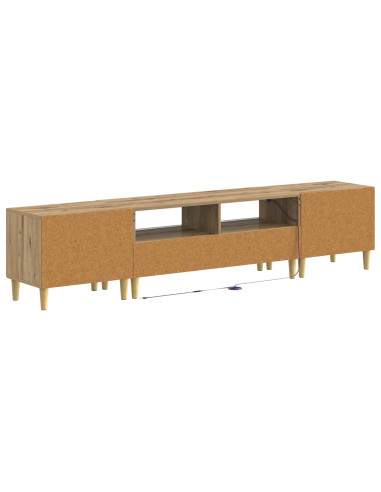Mobile TV LED a 5 pezzi Rovere Artigianale Legno ingegnerizzato