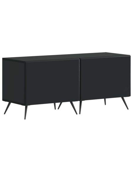 Mobile TV LED a 5 pezzi Nero Legno ingegnerizzato