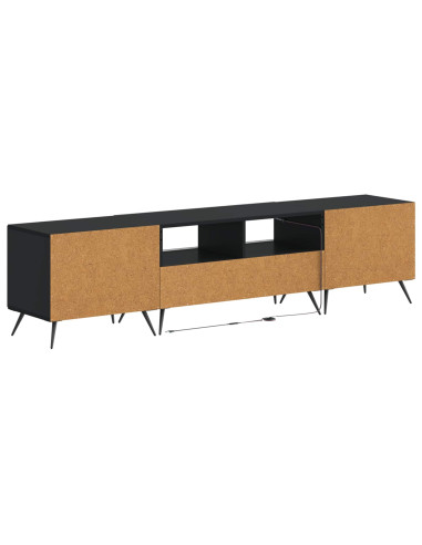 Mobile TV LED a 5 pezzi Nero Legno ingegnerizzato
