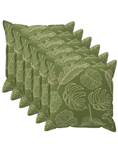 Federa 6 pz HOUTEN Design a foglia 30 x 30 cm Poliestere