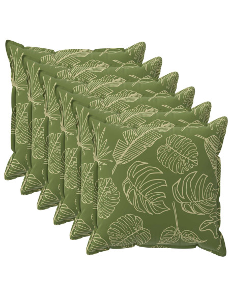 Federa 6 pz HOUTEN Design a foglia 30 x 30 cm Poliestere