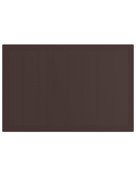 Set da Pranzo per Giardino 7 pz Marrone e Crema PP