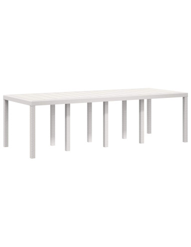 Set da Pranzo per Giardino 11 pz Bianco e Tortora PP