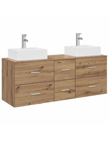 Set di Armadi da Bagno 3 pz Rovere Artigianale