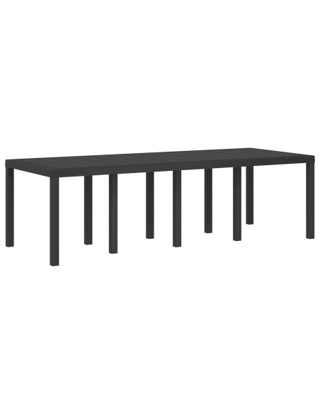 Set da Pranzo per Giardino 11 pz Antracite e Crema PP