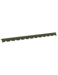 Bordura per Prato 30 pz 102 x 4 x 4 cm Acciaio Verde Oliva 2