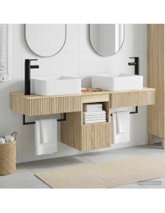 Set di Armadi da Bagno 3 pz Rovere Sonoma 53 x 35 x 39 cm