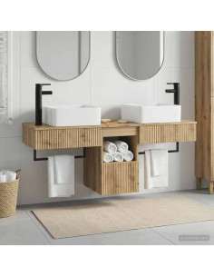 Set di Armadi da Bagno 3 pz Rovere Artigianale 53 x 35 x 39 cm