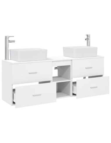 Set di Armadi da Bagno 3 pz Bianco 53 x 34,5 x 63 cm