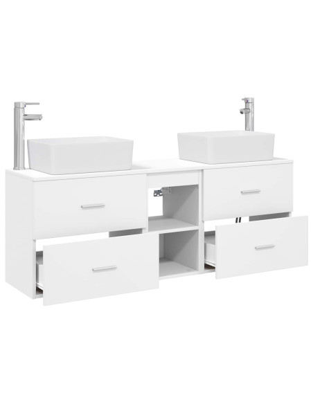 Set di Armadi da Bagno 3 pz Bianco 53 x 34,5 x 63 cm