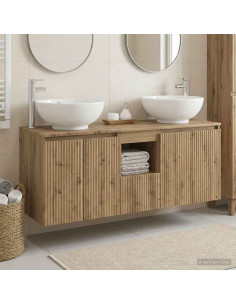 Set di Armadi da Bagno 3 pz Rovere Artigianale