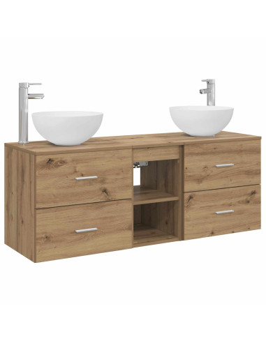 Set di Armadi da Bagno 3 pz Rovere Artigianale