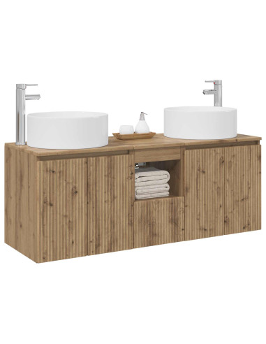 Set di Armadi da Bagno 3 pz Rovere Artigianale