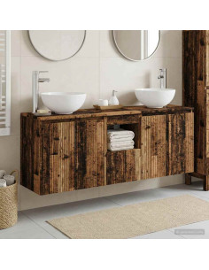 Set di Armadi da Bagno 3 pz Legno antico 49,5 x 35 x 63 cm