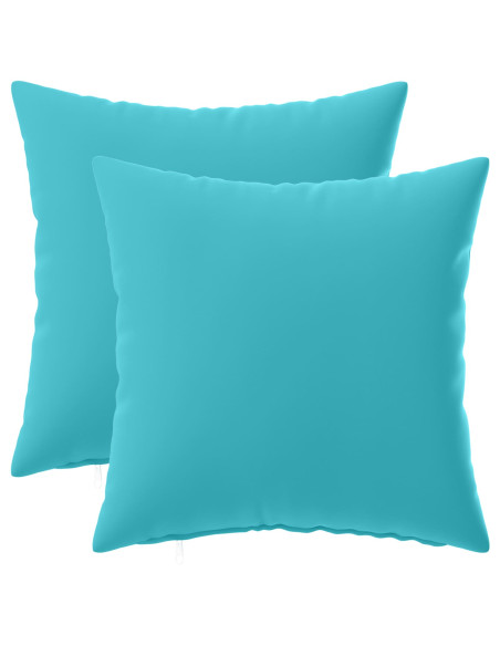 Federa 2 pcs HEERLEN Turchese 30 x 30 cm Poliestere