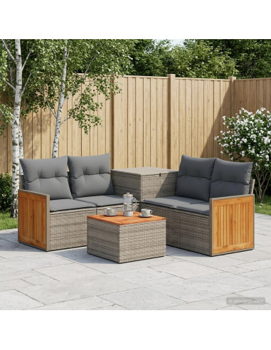 Set di divani 8 pz Grigio e Grigio Scuro