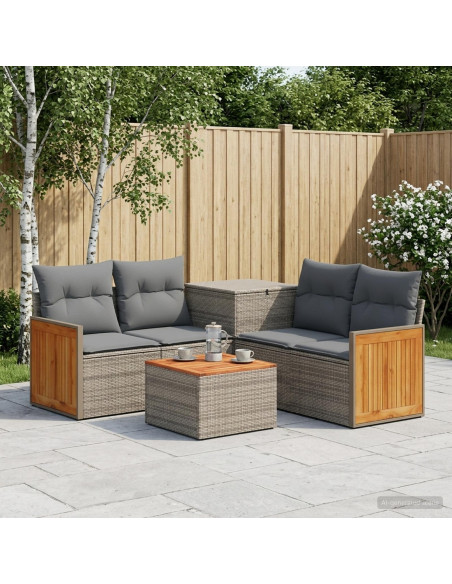 Set di divani 8 pz Grigio e Grigio Scuro