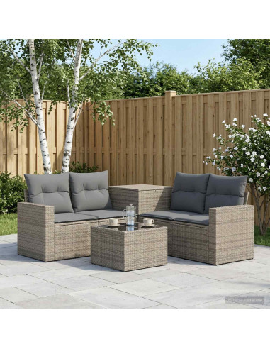 Set di divani 6 pz Grigio e Grigio Scuro