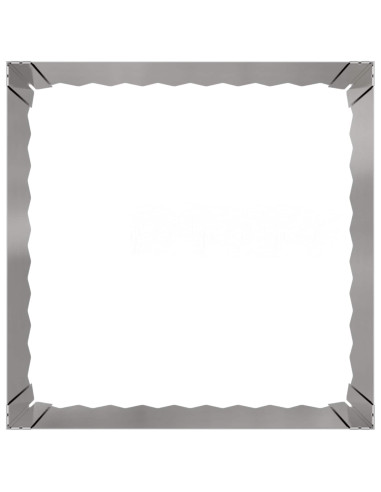 Bordura per Prato 60 x 60 x 35 cm Acciaio Argento