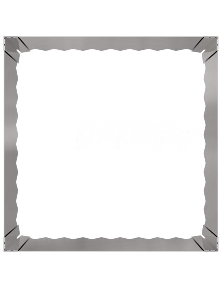 Bordura per Prato 60 x 60 x 35 cm Acciaio Argento