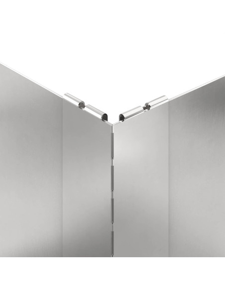 Bordura per Prato 60 x 60 x 35 cm Acciaio Argento