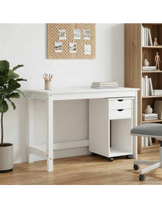 Set di Scrivania e Armadietto 2 pz Bianco