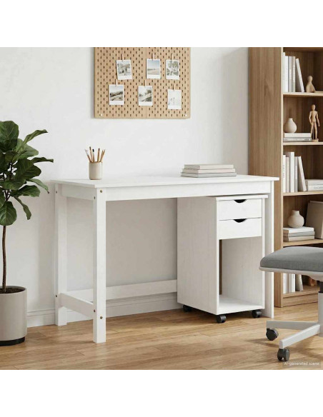 Set di Scrivania e Armadietto 2 pz Bianco