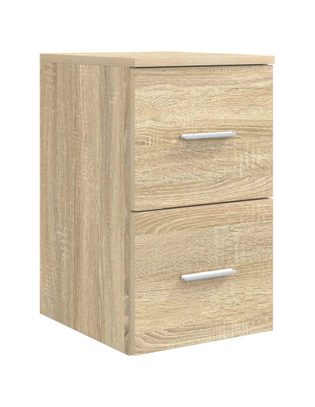 Set di mobili per il bagno 3 pz Rovere Sonoma