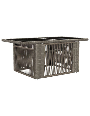 Set Divano da Giardino 4 pz Grigio e Grigio Scuro polyrattan
