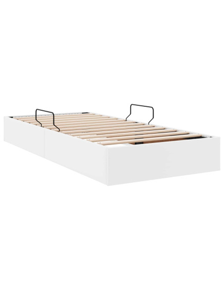Letto ottomano Bianco Puro 90 x 200 cm Pelle Sintetica