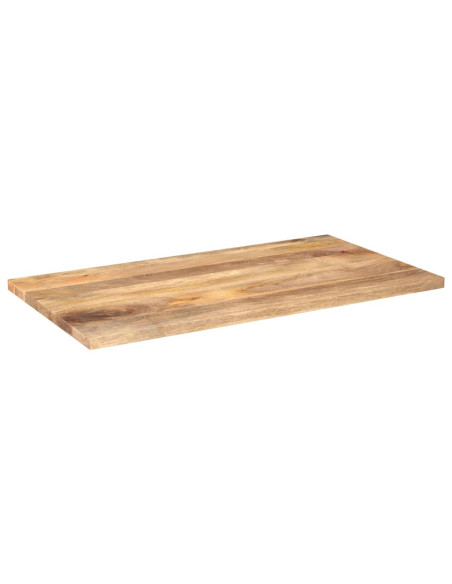 Piano per Tavolo 100x60x2,5cm Rettangolare Legno Massello Mango
