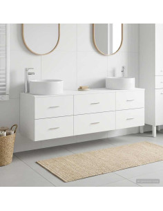 Set di mobili per il bagno 3 pz Bianco 49,5 x 44,5 x 65,5 cm