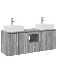 Set di Armadi da Bagno 3 pz Sonoma grigio 49,5 x 41 x 62,5 cm 2