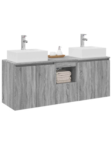 Set di Armadi da Bagno 3 pz Sonoma grigio 49,5 x 41 x 62,5 cm