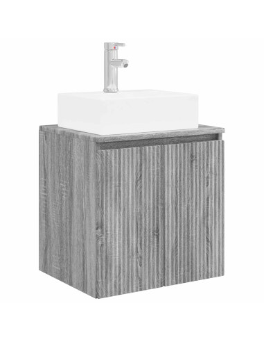 Set di Armadi da Bagno 3 pz Sonoma grigio 49,5 x 41 x 62,5 cm
