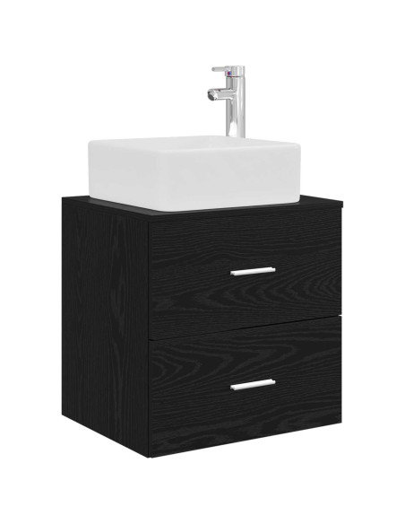 Set di Armadi da Bagno 3 pz Nero 53 x 34,5 x 63 cm