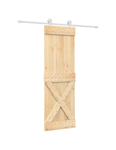 Porta scorrevole Naturale e Bianco 70 x 210 cm