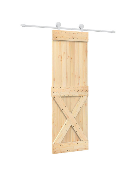 Porta scorrevole Naturale e Bianco 70 x 210 cm
