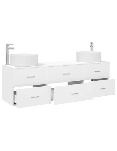 Set di mobili per il bagno 3 pz Bianco 49,5 x 44,5 x 65,5 cm
