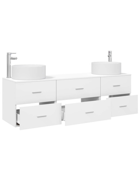 Set di mobili per il bagno 3 pz Bianco 49,5 x 44,5 x 65,5 cm