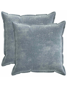 Federa 2 pz HOUTEN Azzurro 55 x 55 cm Tessuto Chenille 2